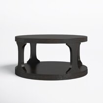 solid wood black coffee table