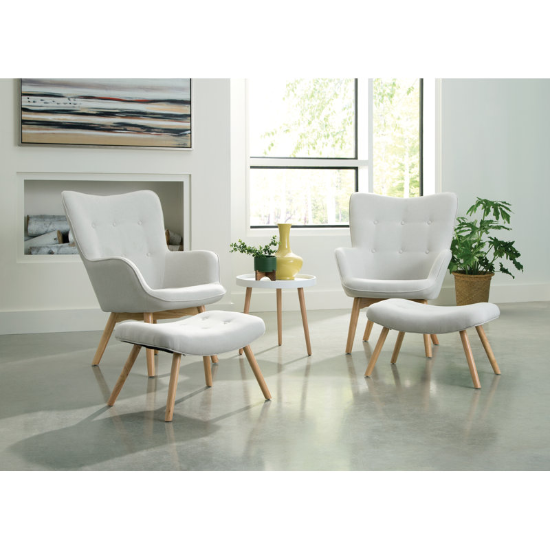 George Oliver Bello Mid Century Modern Lounge Chair And Ottoman Reviews Wayfair