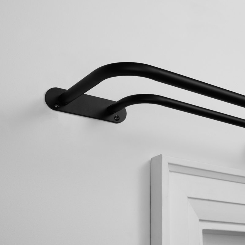 17 Stories Tariq Wrap Around Double Curtain Rod Hardware Set