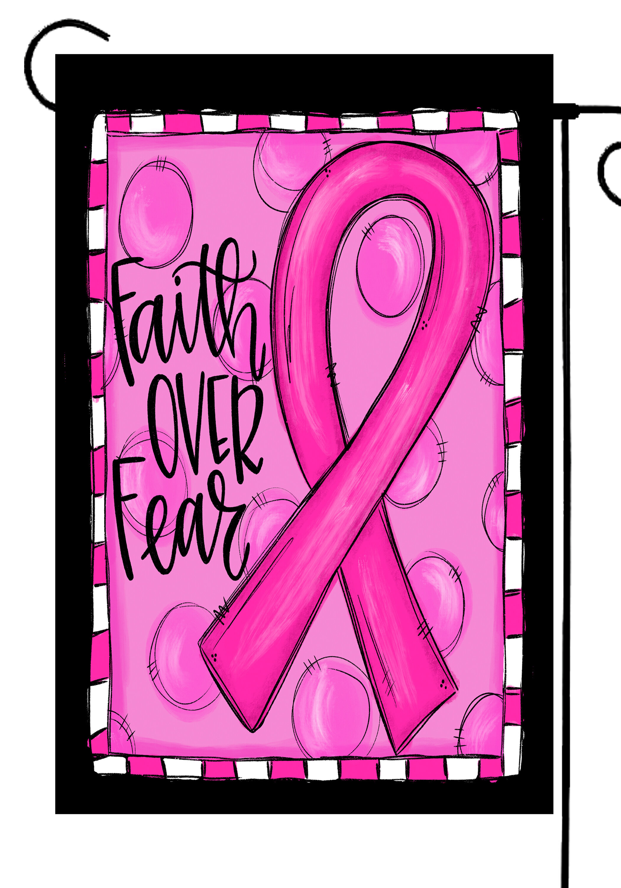 3x5 ft BREAST CANCER AWARENESS Flag Pink Ribbon SUPPORT NBCAM Banner Grommets 