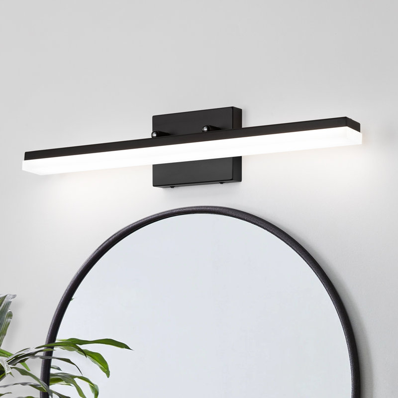 24'' Alfonzia 1-Light Dimmable LED 24W Bath Bar Finish: Matte Black, Bulb Type: Warm White 3000K