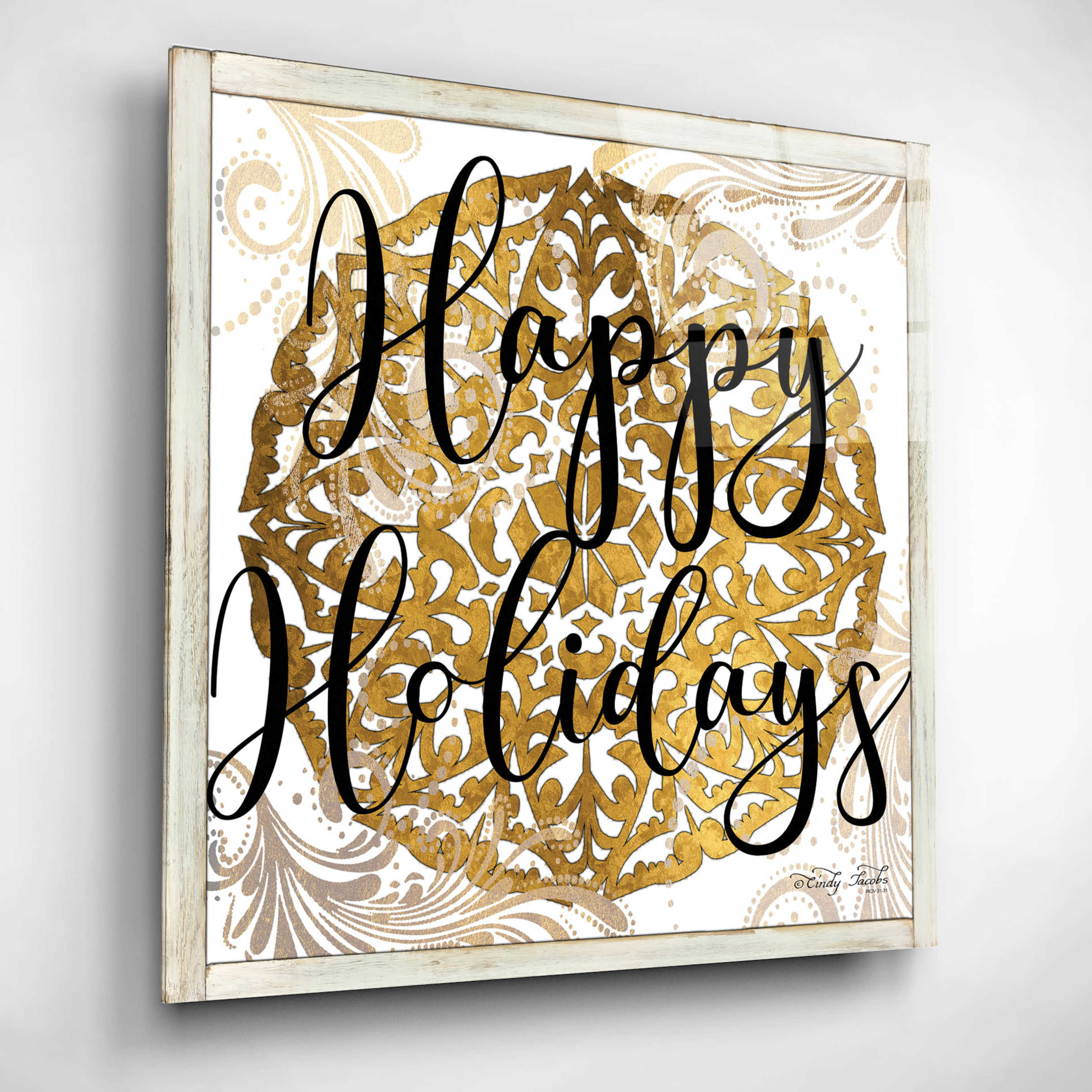 The Holiday Aisle® Happy Holidays Mandala II by on Wayfair