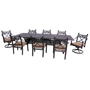 Go to store & view more images Baldwin 9 Piece Dining Set with Cushions by California Outdoor Designs