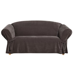 Everyday Chenille Box Cushion Loveseat Slipcover