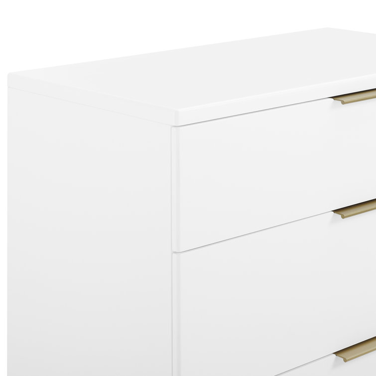 Delta Children Sloane 4 Drawer Dresser with Changing Top Bianca White w/Melted Bronze Delta Children Sloane 4 Drawer Dresser with Changing Top Bianca White w/Melted Bronze