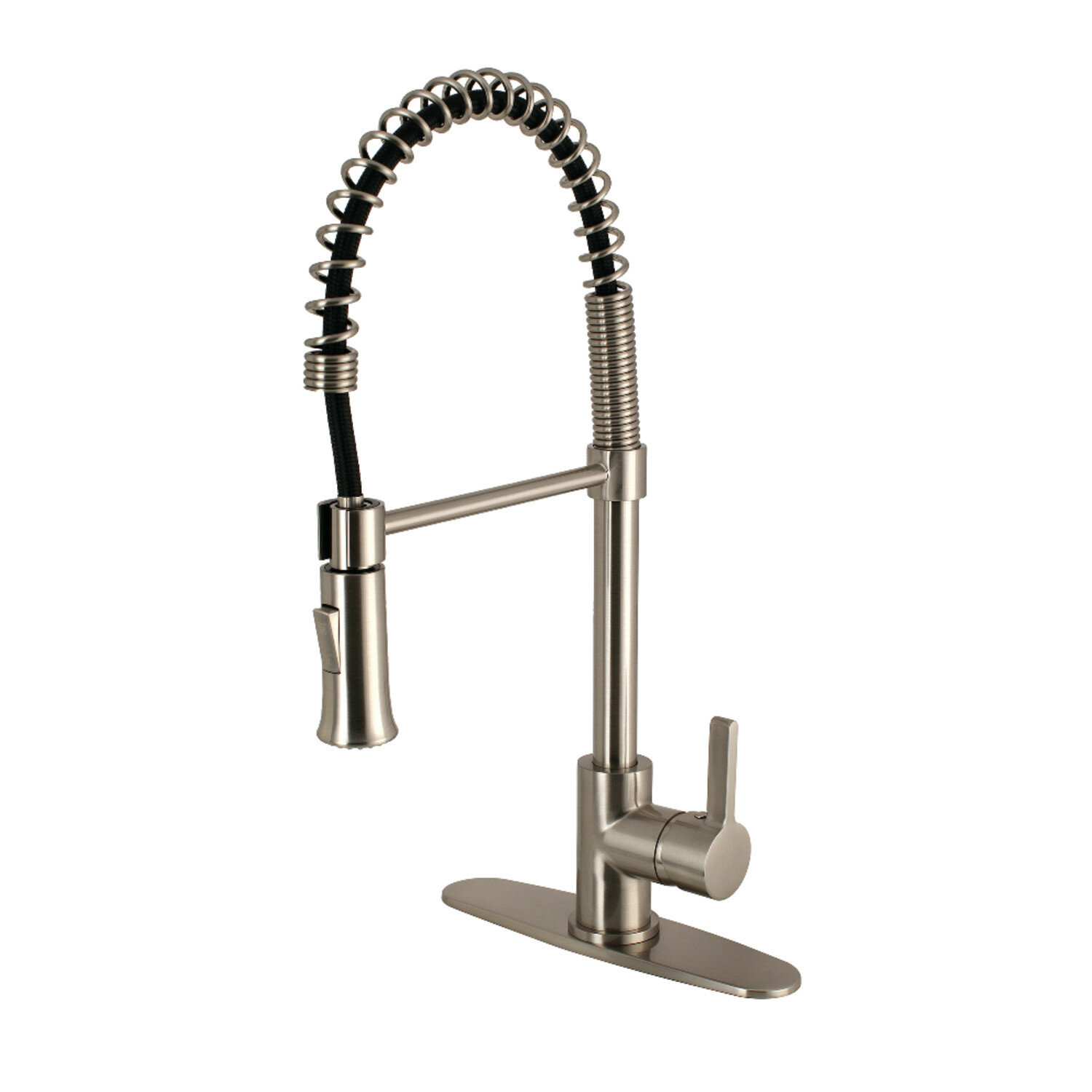 Kingston Brass Continental Pull Down Single Handle Kitchen Faucet With Side Spray Wayfair
