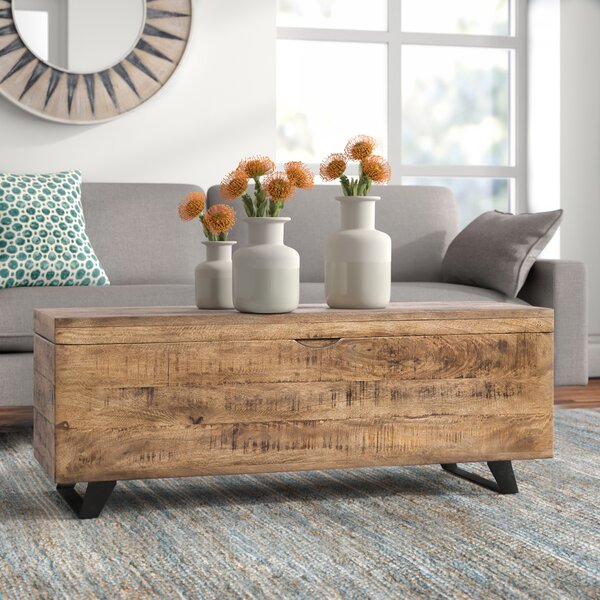Wood Block Side Table w Industrial Wheels  Coffee Table  End Table  Tree Stump Table