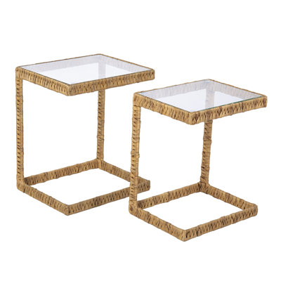 Glass Top C Nesting Tables