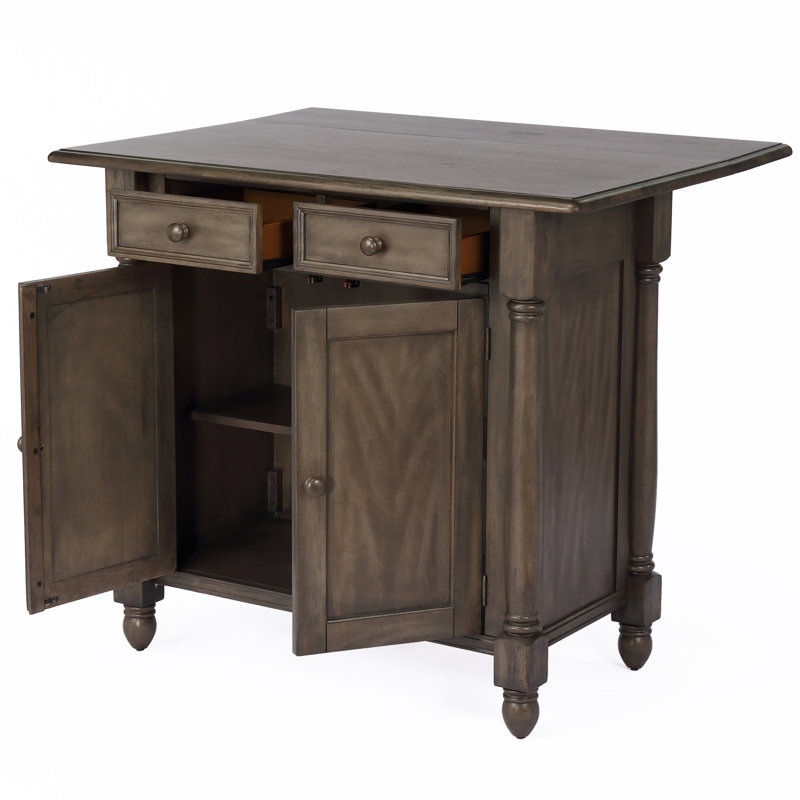 Darby Home Co Aldous Drop Leaf Kitchen Island Wayfair Ca