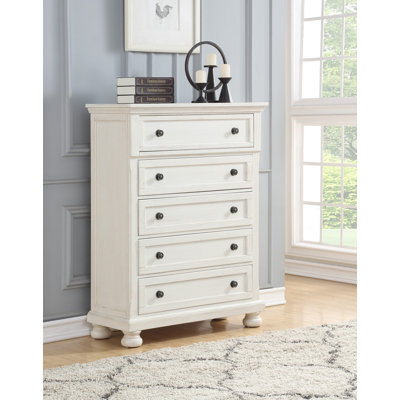 Darby Home Co Elkland 5 Drawer Chest Color Cream