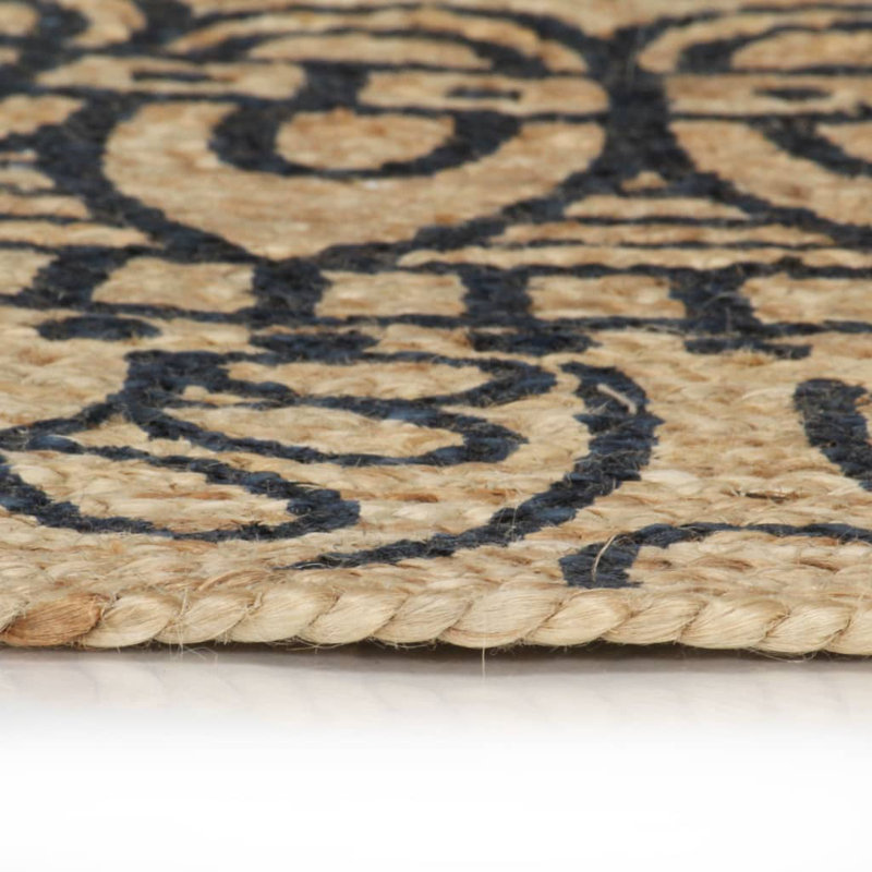 World Menagerie Eifriger Handgeflochtener Brauner Teppich Mit