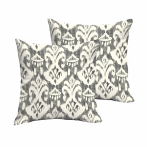 Moss Ikat Indoor/Outdoor Throw Pillow (Set of 2)
