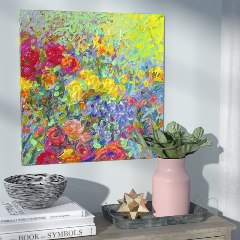 East Urban Home Iris Scott Clay Flowers Painting Print On