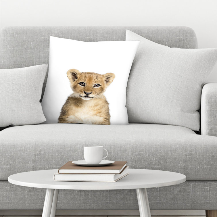 lion throw pillow