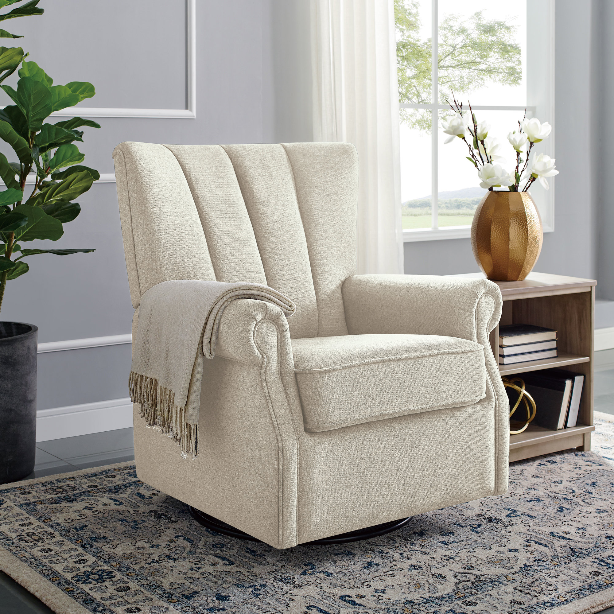 upholstered glider chair