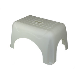 1-Step Plastic Step Stool with 225 lb. Load Capacity