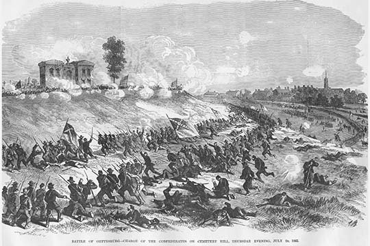 Buyenlarge Battle Of Gettysburg At Cemetery Hill By Frank Leslie Painting Print Wayfair