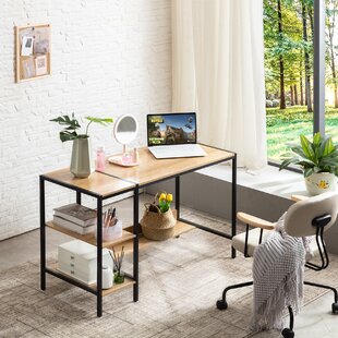 Details about   Home Office Computer Desk Desk PC Laptop Study Work Table W/Bookshelf BR 