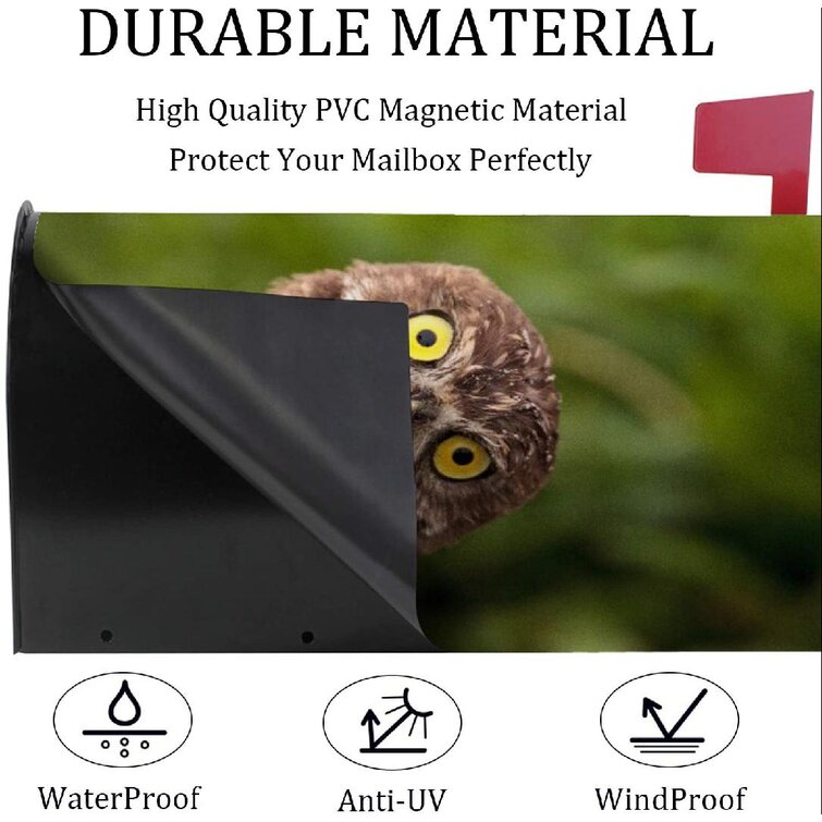 Miniisoul Cartoon Owl Mailbox Cover Magnetic Mailbox Wraps Post Letter Box Cover for Garden Yard Home Decor Standard Size Fits 21x18 in Mailbox