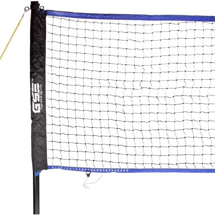 GSE Games & Sports Expert Professional Portable Volleyball Set Including Volleyball Net System and Volleyball with Pump 