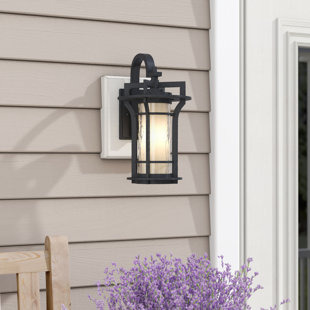 Go to store & view more images Espitia 1-Light Outdoor Wall Lantern by Millwood Pines