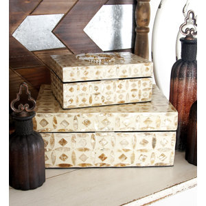 2 Piece Decorative Inlay Box Set