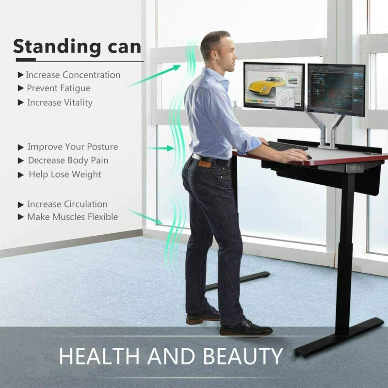 Latitude Run Alexx Height Adjustable Standing Desk Wayfair