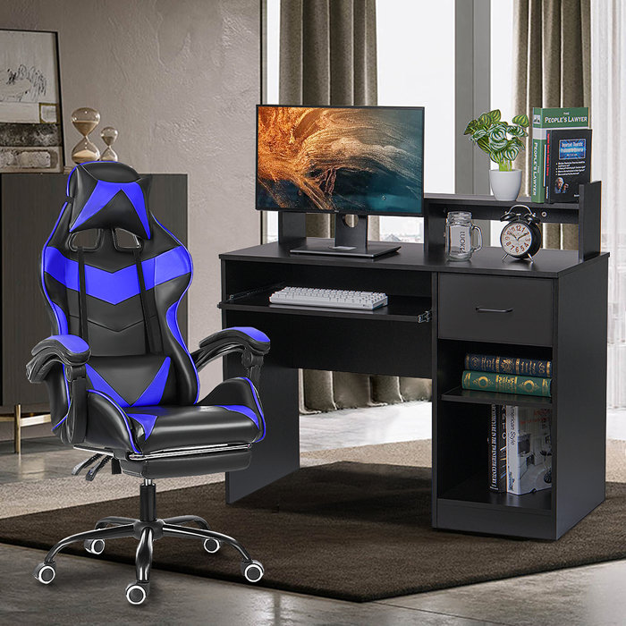 Black Computer Desk And Chair Set at Laverne Kelleher blog