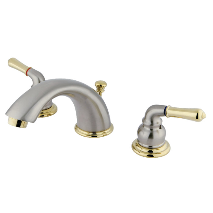 Kingston Brass Magellan Widespread Bathroom Faucet With Drain
