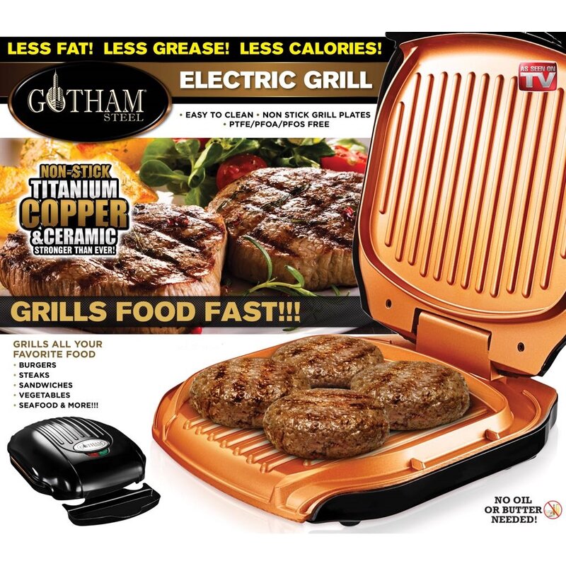 Gotham Steel Non-Stick Indoor Electric Sandwich Panini Grill As Seen on TV!