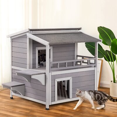 Tucker Murphy Pet™ Outdoor Cat House | Wayfair