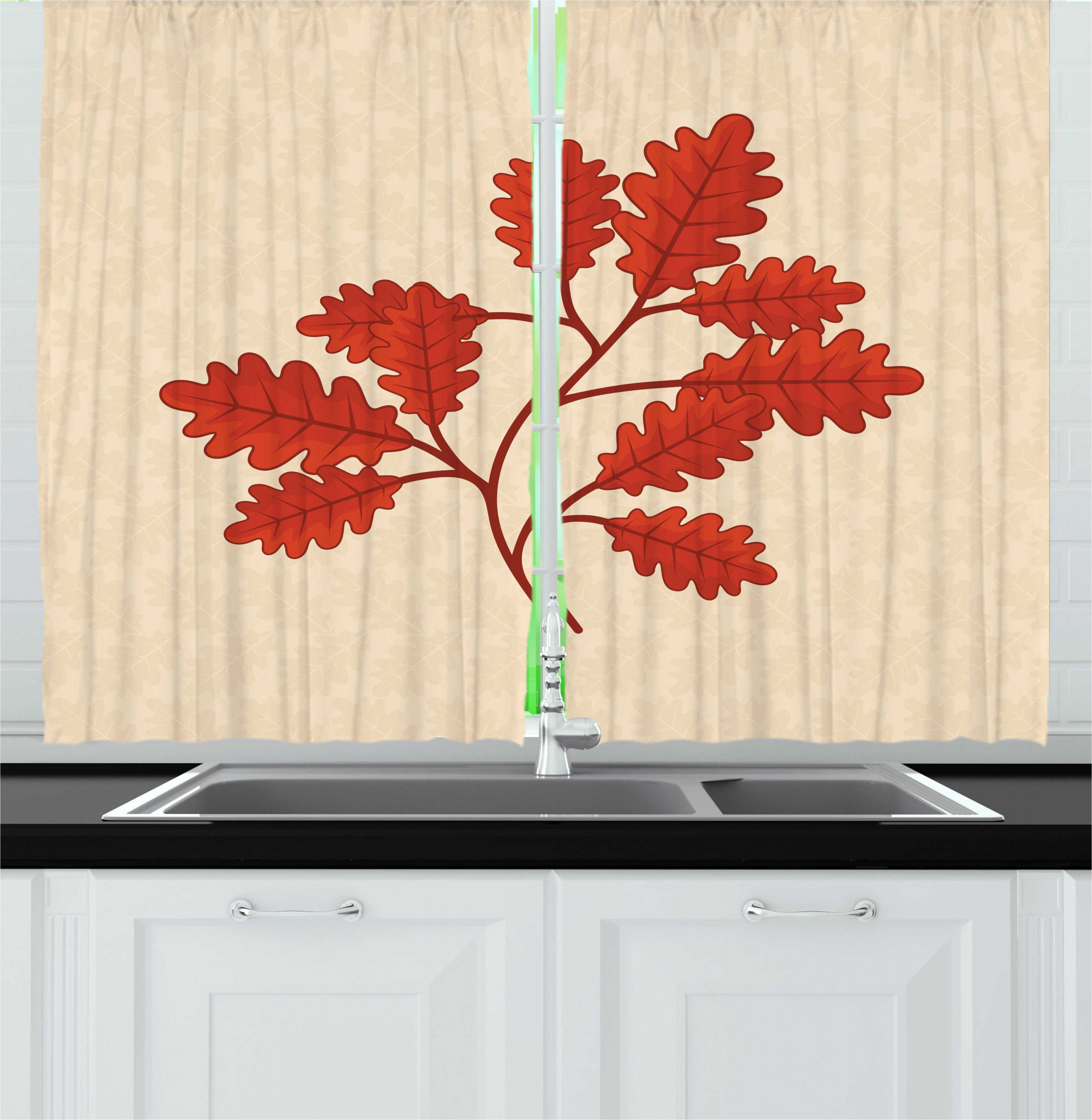 East Urban Home 2 Piece Burnt Orange Autumn Themed Graphic Of