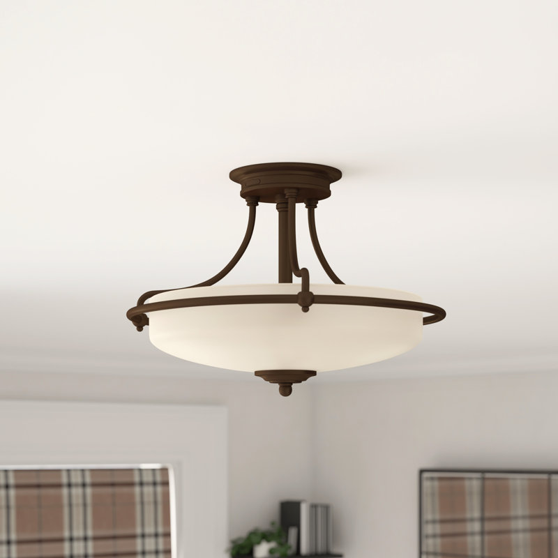 Marlow Home Co Rockwood 3 Light Semi Flush Ceiling Marlow Home Co Rockwood 3 Light Semi