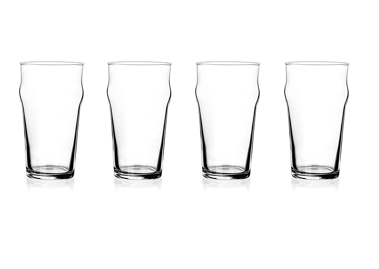 North Mountain Supply English Pub Beer Glasses, Stackable For Any