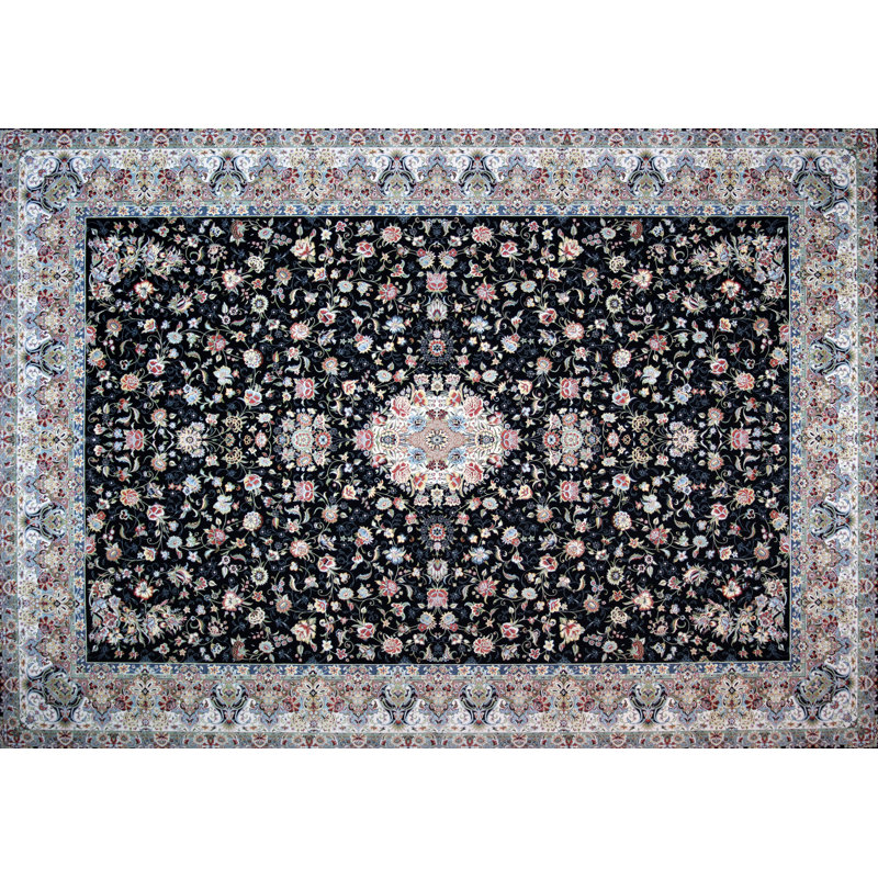 Rug Tycoon Hand Look Persian Wool Blue Red Ivory Area Rug Wayfair