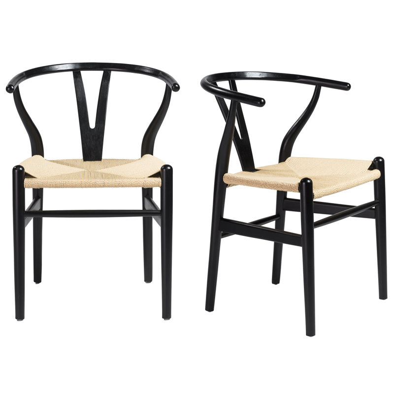Fairbanks Windsor Back Side Chair Color: Natural/Black