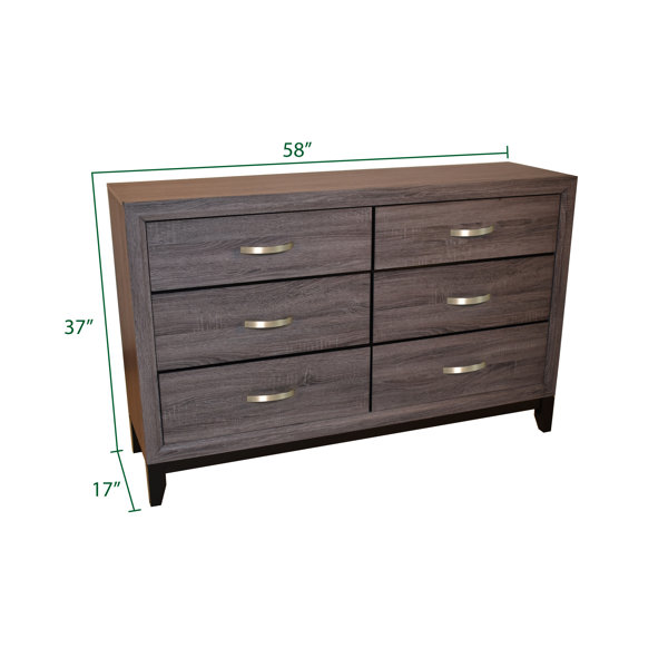 Union Rustic Webster 6 Drawer Double Dresser Reviews Wayfair