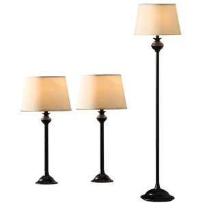 Charlbury 3 Piece Table and Floor Lamp Set