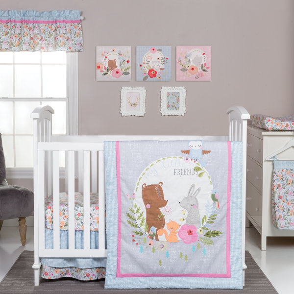 mint and grey nursery bedding