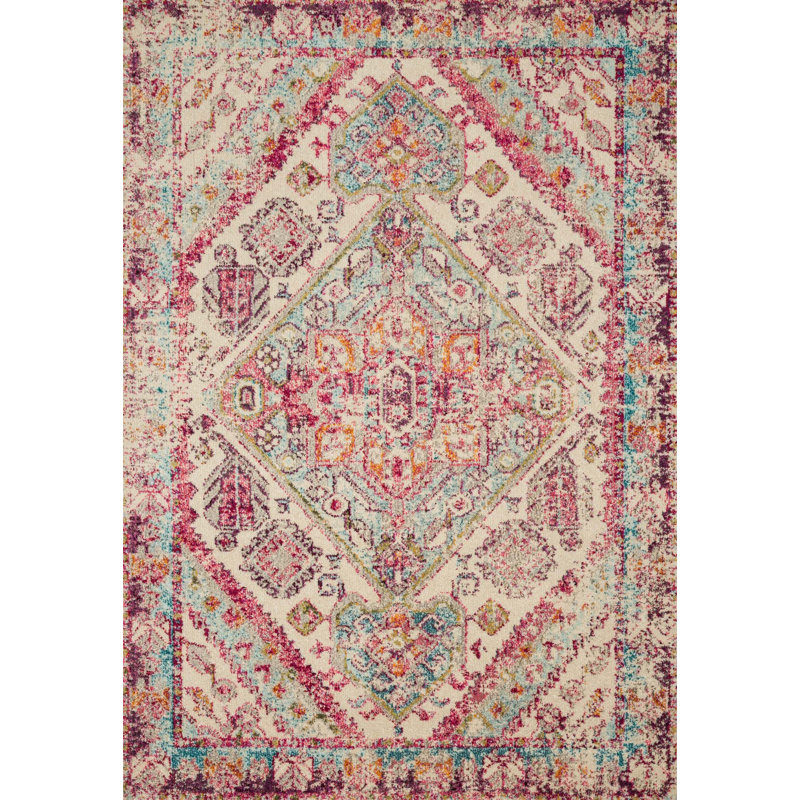 Bungalow Rose Lorenz Aqua Pink Area Rug Wayfair Lorenz Aqua Pink Area Rug