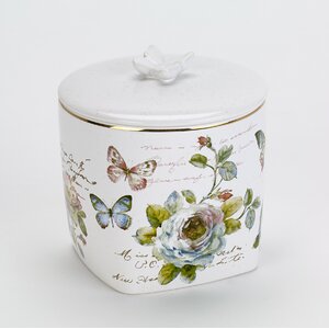 Butterfly Garden Shower Storage Jar