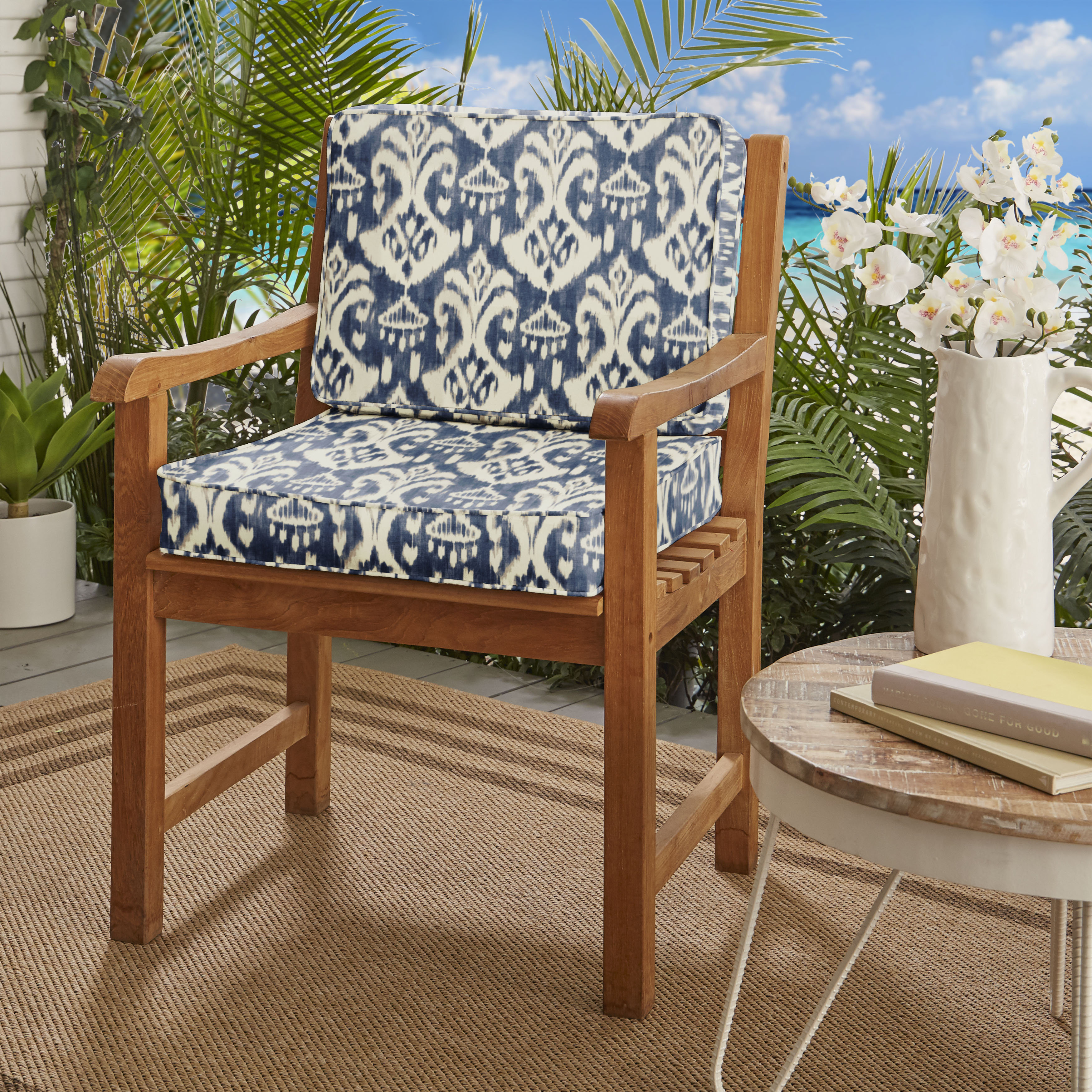 2 Piece Ikat Indoor Outdoor Lounge Chair Cushion Reviews Joss
