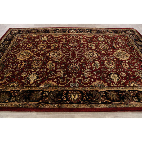 Rugsource Oriental Handmade Tufted Wool Red Black Ivory Area Rug Wayfair