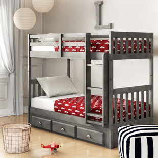 rafael twin over full bunk bed with storage