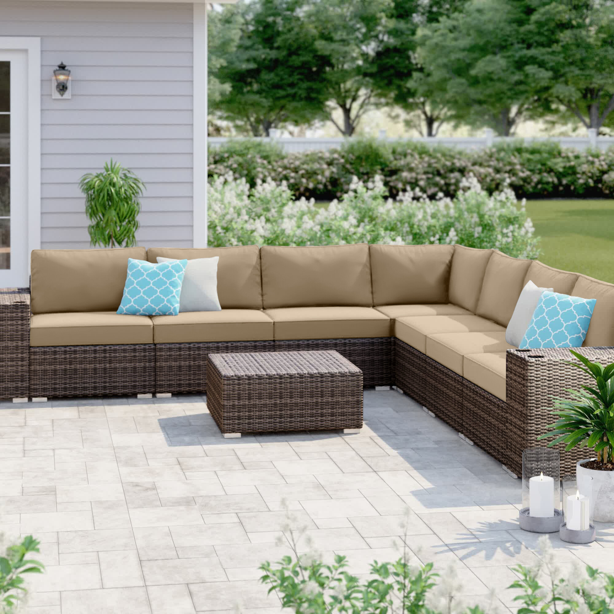 6 person rattan garden furniture