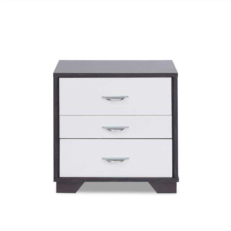 Wade Logan Bair 3 Drawer Nightstand Reviews Wayfair