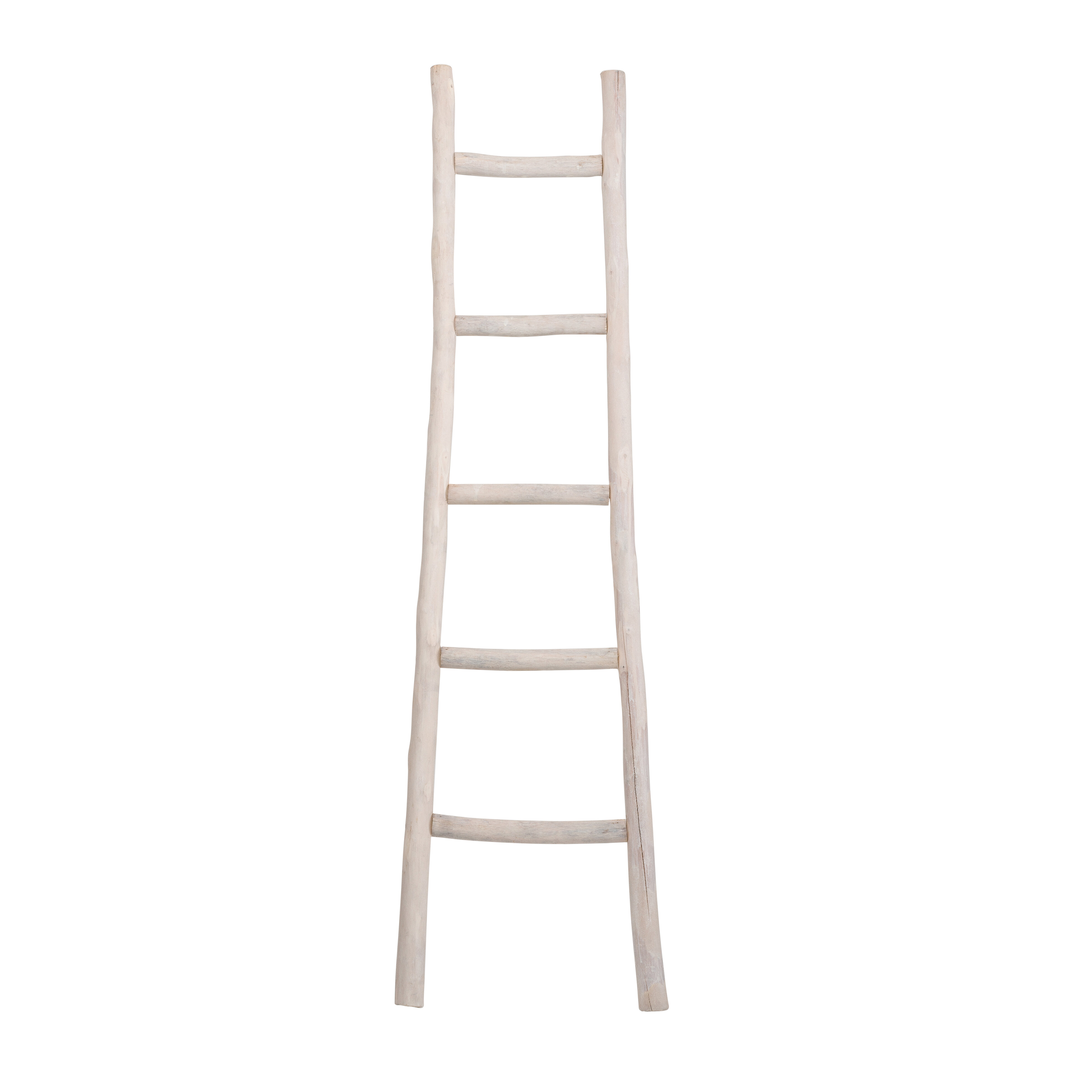 Blanket Ladder Wood Bars Rungs Step Towel Rack Storage Display Rustic White 