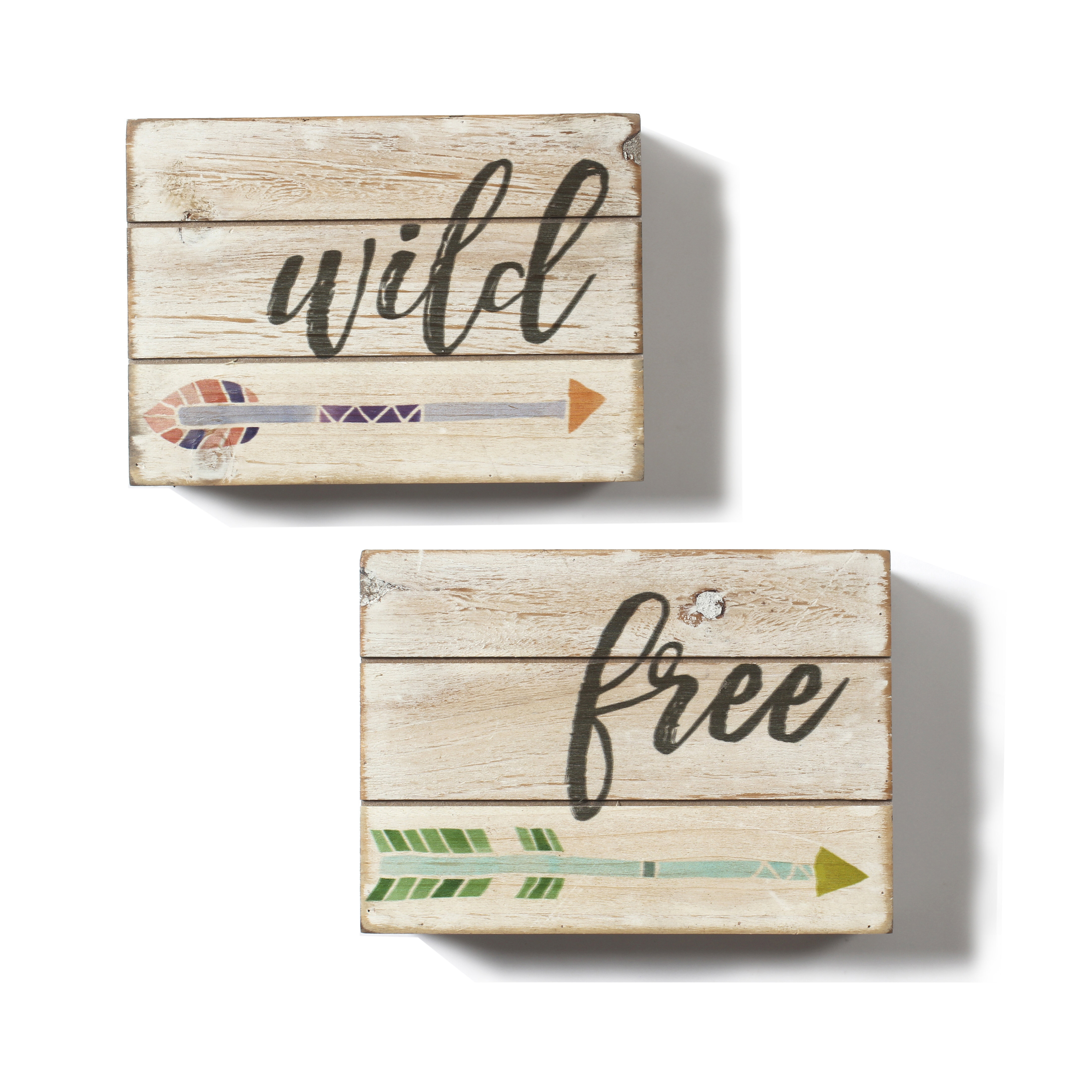 Union Rustic 2 Piece Free And Wild Wooden Wall Decor Set Wayfair