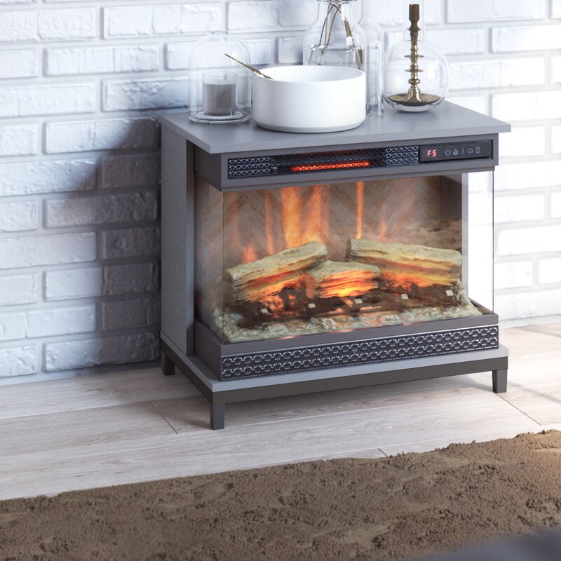 Wrought Studio Danyell Electric Fireplace Reviews Wayfair