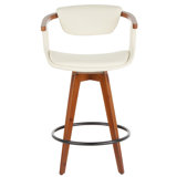Ploeger Swivel Bamboo 25.5 Counter Stool by Wrought Studio™
